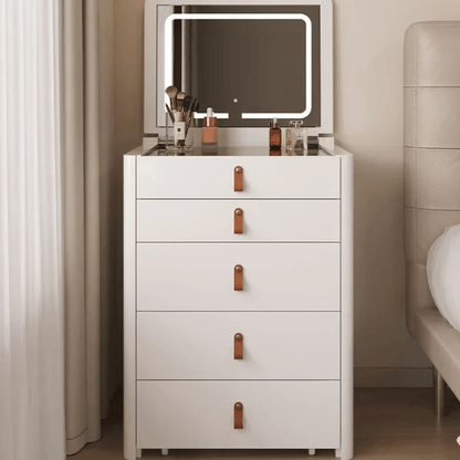 Ivory – Sminkbord med fällbar spegel